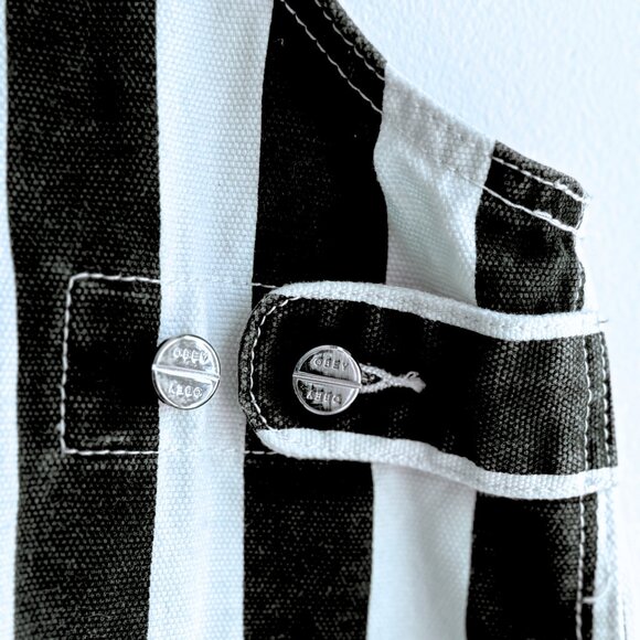 OBEY - Striped Button-Front Pocket Dress - Picture 4 of 5